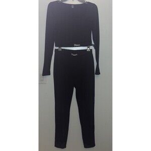 SHEIN 2pcs Crop top Outfit  Size Large Color Black.